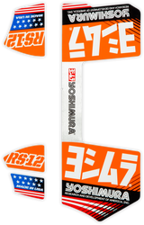 Yoshimura Rs12-Nb014 Rs12 Muffler Decals Orange