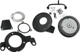 Harddrive M8 Round Hi Perform Satin Black A/C And Breather Kit 120427 Harddrive M8 Round Hi Perform Satin Black A/C And Breather Kit 120427