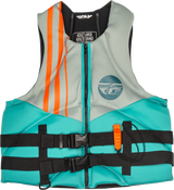 Fly Racing 221-30403S Neoprene Flotation Vest Teal/Grey/Orange Sm