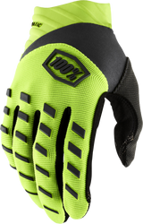 100% 10000-00010 Airmatic Gloves Fluo Yellow/Black Sm