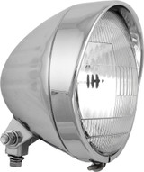 Harddrive 20-0335D 5.75" Headlight Bottom Mount Chrome Grooved W/ Visor
