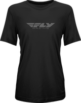 Fly Racing 356-0100L Women'S Fly Origin Corp Tee Black/Grey Lg