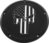 Custom Engraving Patr22-67Bg 6 M8 Softail Derby Cover Punisher Black