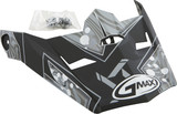 Gmax G046863 Visor W/Screws Hooper Mx-46Y Matte Black/Dark Silver Ys-Yl