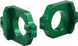 Works 17-248 Axle Blocks Elite Kaw/Suz Green