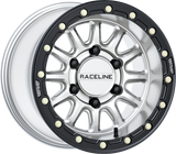 Raceline A14Sb-51060+25 Alpha Hyper Wheel 6/5.5 Hyper Silv/Blk 15X10 +25Mm