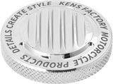 Kens Factory Kfc-06 Nl Gas Cap Finned Chrome Dummy Cap For M8 Lh