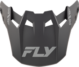 Fly Racing 73-4352 Formula Cc Objective Visor Matte Black/Grey Yl/Sm