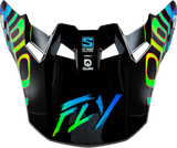 Fly Racing 73-4483 Formula S Carbon Zen Visor Black Carbon/Blue/Yellow Xl/2X