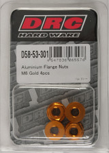 Drc D58-53-301 Aluminum Flange Nuts Gold M6X12Mm 4/Pk
