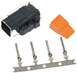 Namz Custom Cycle Deutsch Dtm 4-Pin Black Plug W/4 Trmnls/Wdglck Hd74114-98Bk Mdp-4B Namz Custom Cycle Deutsch Dtm 4-Pin Black Plug W/4 Trmnls/Wdglck Hd74114-98Bk Mdp-4B