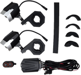 Pathfinder Pl80Wrs Dual Switchback Led Lights Silver/Blk Wireless Remote Pr