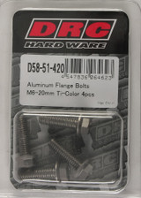 Drc D58-51-420 Aluminum Flange Bolts Titanium M6X20Mm 4/Pk