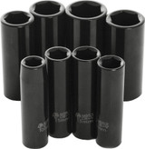 Performance Tool M595Db 8 Pc 3/8" Met Imp Skt Set Deep