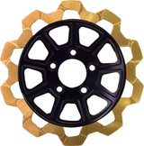 Lyndall Brakes 4207-2133 9 Spoke Rotor Rear Blk/Gold Bow Tie 11.5" 6Mm