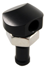 Blowsion 04-03-001 Billet Thru-Hull Water Fitting Black 3/8" 90 Deg.