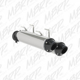 Mbrp At-9706Pt Dual Stacked Slip-On System W/ Performance Muffler Blk Tip