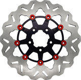 Gbrakes Df680Cw-B-R Rotor 11.5" Floating Wave Fr Black/Red Buttons