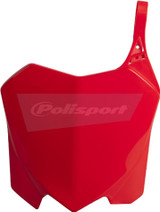 Polisport 8656700003 Front Number Plate Red