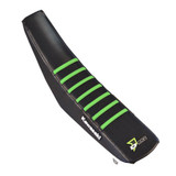 D-Cor 30-20-126 Seat Cover Black W/Green Ribs Kaw