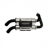 Mbrp At-9520Pt Dual Stacked Slip-On System W/ Performance Muffler Blk Tip