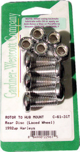 Gardnerwestcott C-61-31T Rear Brake Rotor Torx Torx Buttonhead 92-Up Laced