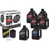Maxima Racing Oil Twin Cam Synthetic 20W-50 Oil Change Kit - Black Filter 90-119016Pb