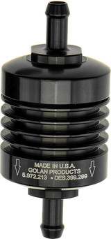 Golan 60-312C-Black Mini Fuel Filter Black 5/16" Barb Fitting