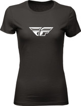 Fly Racing 356-0480L Women'S Fly F-Wing Tee Black Lg