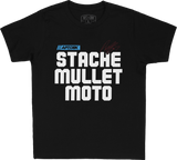 Dbk Ytap-Stachemull-S Stache Mullet Moto Youth Tee Black Ys