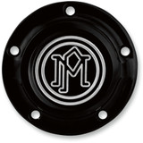 Performance Machine (Pm) Ignition Cover - Scalloped - 5 Hole - Contrast Cut - Twin Cam 0177-2029-Bm