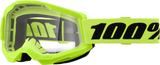 100% 50031-00010 Strata 2 Junior Goggle Neon Yellow Clear Lens