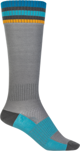 Fly Racing 350-0541L Mx Socks Thin Grey Lg/Xl
