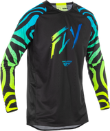 Fly Racing Evolution  Dst Zen Jersey Black/Blue/Hi-Vis Md 378-124M