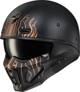 Scorpion Exo Covert X Open-Face Helmet Tribe Matte Black/Copper Md Cox-1314