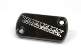 Works 21-115 Billet Front Brake Cover Blk Rm/Kx
