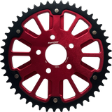 Supersprox Rst-7080:49-Red Stealth 49T Rear Sprocket Red Alum Car Blk Steel Teeth