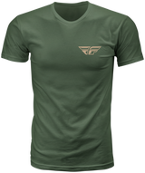 Fly Racing 354-0405S Fly Staple Tee Green Sm