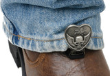 Ryder Clips Hss-Fc Clips For Stirrup/Strap Boots Heart/Skull