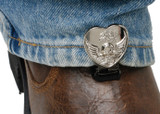 Ryder Clips Hssc-Fc Clips For Stirrup/Strap Boots Heart/Skull Chrome