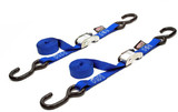 Powertye 22263 Logo Tie-Down Cam S-Hook 1"X5.5' Blue Pair