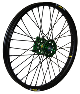 Pro-Wheel Wheel Front 1.60X21 Green Hub Blk Rim/Sil Spoke/Sil Nipple 23-2905211