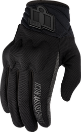Icon Glove Wm Anthem 3 Bk Md