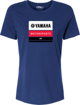 Factory Effex 29-87244 Tee Womens Yamaha Phase Navy Lg
