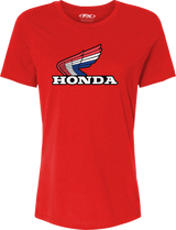 Factory Effex 29-87342 Tee Womens Honda Rwb Classic Red Md