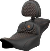 Saddlemen 823-07-209B3 Seat Roadsofa Dragon Orange Stitch W/Drive Br Ext Rch