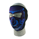 Bobster Wnfm024 Neoprene Face Mask, Blue Chrome Skull