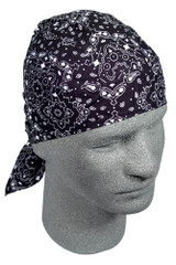 Bobster Z101 Flydanna; 100% Cotton, Black Paisley