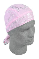 Bobster Z502 Flydanna; 100% Cotton, Skull Paisley, Light Pink