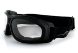Bobster Bt2001C Touring 2 Goggle, Black Frame, Anti-Fog Clear Lenses